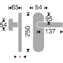 Hoppe - Si-Wechselgrt. fh Langschild PZ88 VK8,5 Amsterdam ohne Kzs, E-Matt, TS67-72, ES1