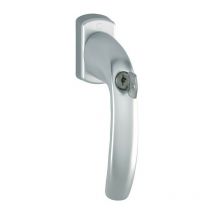 Maniglia per finestra ny 0810S / U10 TBT1 Alu.F9016 / bianco traffico 32mm terminata Hoppe