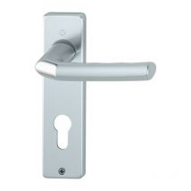 Set piastra corta Birm.1117 / 202KP / ap Alu.F1 pz set maniglie angolari Hoppe