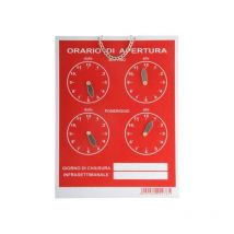 Letterfix - Horaires 4 Horloges Tempopol Rouges cm 16X21