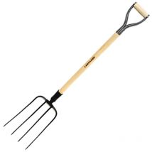 Labrador – 4-zinkige Heugabel mit Ringgriff – 31cm Kopfgröße, 75cm Grifflänge – Ergonomisches Design für Komfort und Effizienz