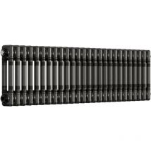 Lux Heat - Horizontal 2 Column Radiator - Bare Metal Lacquer - 300 mm x 1190 mm - color - size