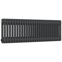 Lux Heat - Horizontal 2 Column Radiator - Anthracite - 300 mm x 1190 mm - color - size