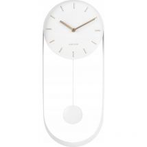 Karlsson - Horloge Pendulum Charm H50cm Present Time Blanc