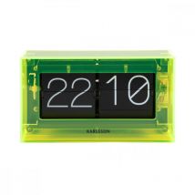 Present Time - Horloge à poser Boxed Flip H11,7cm Jaune