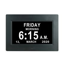 Gabrielle Horloge calendrier numérique One Piece 7 pouces avec date et heure, horloge Alzheimer pour parents, machine de rappel de médicaments pour