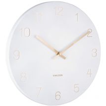 Horloge Charm petite D30cm Present Time Blanc