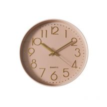 Horloge color block rose 30,5cm