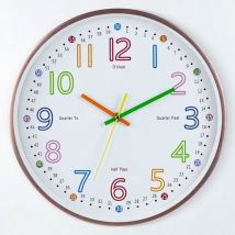 Serbia - Horloge d'apprentissage analogique pour enfants - Horloge murale pour enfants - Horloge murale éducative, temps de lecture facile à