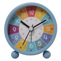 Feiyue - Horloge d'apprentissage pour enfants - Horloge d'enseignement indiquant l'heure - Horloge murale pour chambre d'enfant - Décoration murale
