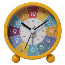 Feiyue - Horloge d'apprentissage pour enfants - Horloge d'enseignement indiquant l'heure - Horloge murale pour chambre d'enfant - Décoration murale