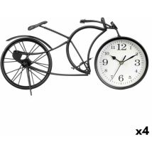 Giftdecor - Gift Decor Clock de Table Bicycle Black Metal 40 x 19,5 x 7 cm (4 pieces)
