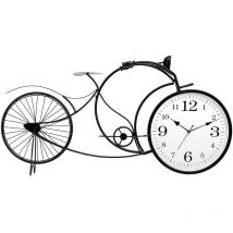 Gift Decor Clock de Bicycle Table Black Metal 95 x 50 x 12 cm