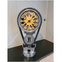 Horloge, Dernière montre créative européenne et américaine, montre à engrenage rotatif Vintage 3D, horloge à chaîne d'ornements artisanaux