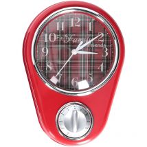Horloge en plastique avec minuterie rouge cm23x16x5