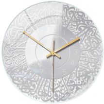 Fei Yu - Horloge murale à quartz islamique en acrylique, pendule, décoration de salon musulman, art, horloge murale d'intérieur
