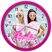 Horloge murale - Barbie Brune Et Blonde - 18 cm