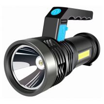 Lampe de poche rechargeable à lumière forte et longue portée, lampe de poche à lumière forte et extérieure avec lumière latérale, lampe portable,