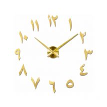 Horloge murale créative acrylique bricolage mural horloge mural horloge miroir sticker mural autocollant mural horloge horloge horloge or