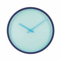 Horloge murale D30cm Remember Bleu