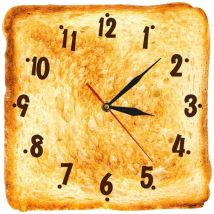 Horloge murale design toast Horloge murale moderne Horloge murale de boulangerie Horloge de restaurant