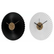 Dkd Home Decor - Horloge murale dkdhomedecor white black white/black modern plastic iron 30 x 4 x 30 cm (2 pieces)