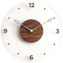 Fei Yu - Horloge murale en bois de 12 pouces pour la décoration du salon de la maison, design moderne, montre murale créative pour la cuisine