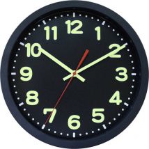 Horloge murale EUROTIME 53861-05 radiopiloté(e) 30 cm x 5 cm noir