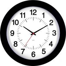 Horloge murale Eurotime 80514-05 à quartz 30.5 cm noir