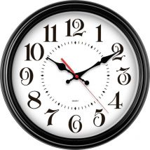 Horloge murale Eurotime 80882-05 à quartz 31 cm noir