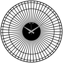 Epikasa - Horloge Murale Géométrique 36, Métal, Noir, 50x0,15x50 cm