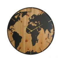Horloge murale mappemonde