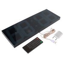 Jeffergarden Horloge murale domestique électronique led, horloge miroir numérique 100-240V avec télécommande