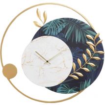 Horloge murale en métal/bois