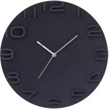 Horloge murale moderne 3D noire Ø34.5cm Thinia Home