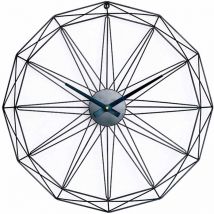 Horloge murale moderne Noir/Marron Ø60cm O91