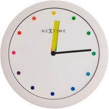 Horloge murale NEXTIME – 28 cm – Plastique – Quartz – Forme ronde – Décoration intérieure