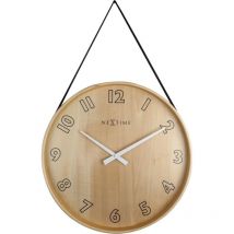 3234ZW horloge de horloge de table ou murale de quartz Circle Bois naturel - Nextime