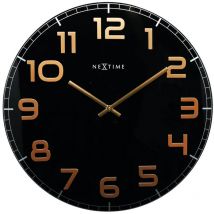 Nextime - Horloge murale NE-2269ZI Dia. 85 cm, aluminium, argent, aiguilles