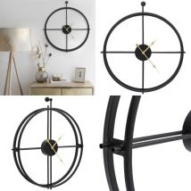 Vidaxl - Horloge murale Noir 52 cm Fer - horloge murale - horloges murales - Home & Living - Noir