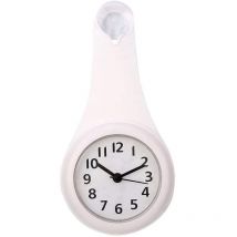 Horloge murale silencieuse à ventouse, étanche et antibuée, pour salle de bain