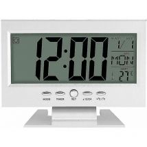 Ahlsen - Horloge numérique Calendrier multifonctionnel Réveil lcd numérique de bureau