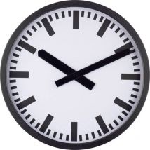 Eurotime - Horloge radiopilotée 59540-05 35 cm x 35 mm x 5 cm noir (mat) radiopiloté(e) 1 pc(s)