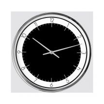 Emde - Horloge ronde bicolore en métal chromé 30x30cm