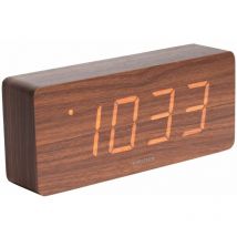 Horloge réveil en bois Square - h. 9 cm