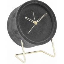 Horloge réveil en velours Lush - Diam. 14 cm