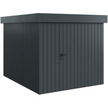 Hörmann Ecostar Metall-gerätehaus "euroline Trend" Mit Flachdach Efd 6, Anthrazitgrau, 214 X 262 Cm, 1-flüglige Tür