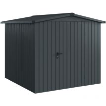 Hörmann Ecostar Metall-gerätehaus "euroline Trend" Mit Satteldach Esd 5, Anthrazitgrau, 214 X 214 Cm, 1-flüglige Tür