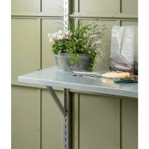 Klapptisch-Set inkl. Regalhalter-Set (lang) für Berry Gerätehaus Classic und Modern - Hörmann