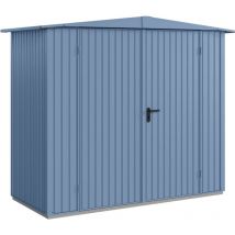 Hörmann - Metall-Gerätehaus Berry Classic mit Satteldach Typ 1, 259 x 121 cm, taubenblau, 3,1 m², 2-flüglige Tür